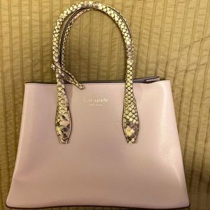 Kate Spade Eva Snakeskin Trim Small Satchel